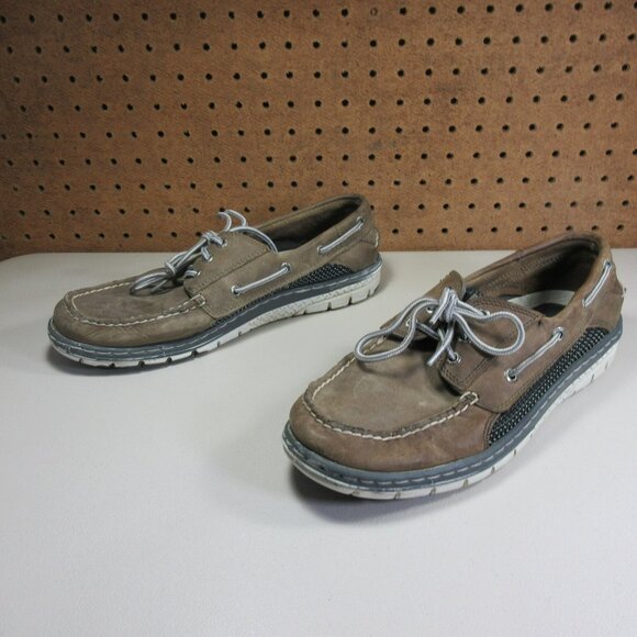 Sperry mens 3tone gray BillFish Ultralite 3eye distresed boat shoes 9 M - Picture 1 of 6